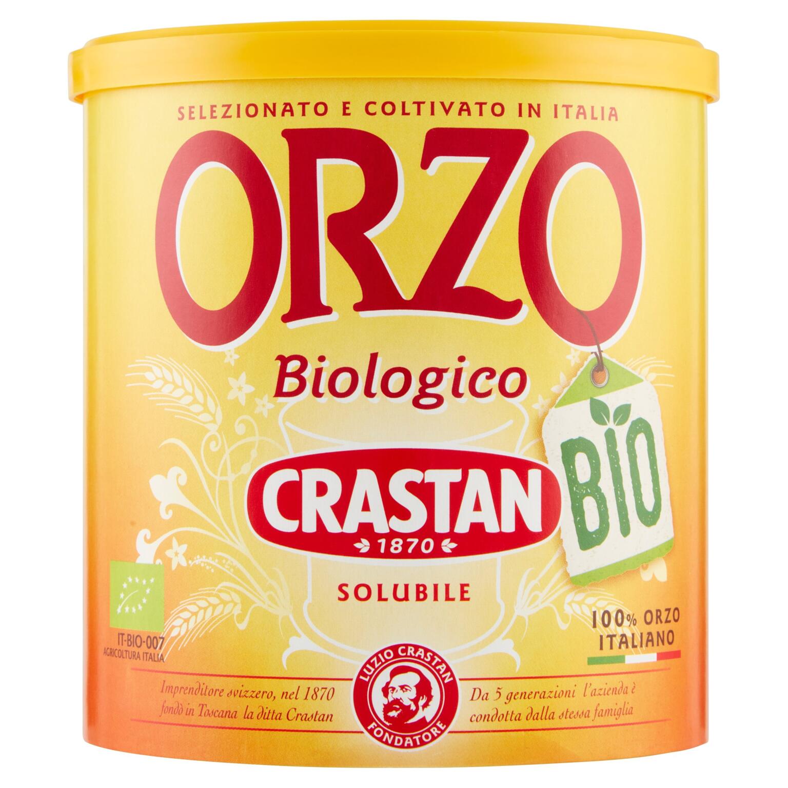 Barattolino bio orzo solubile 125g Crastan