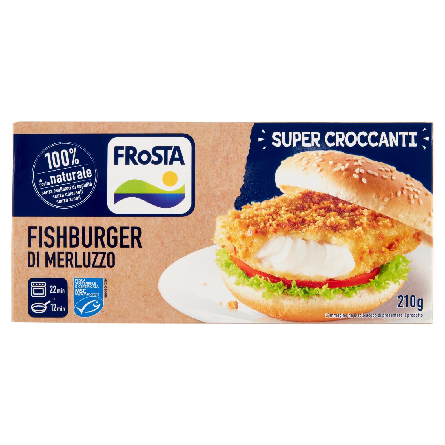 Fishburger di Merluzzo d'Alaska da 210g Frosta