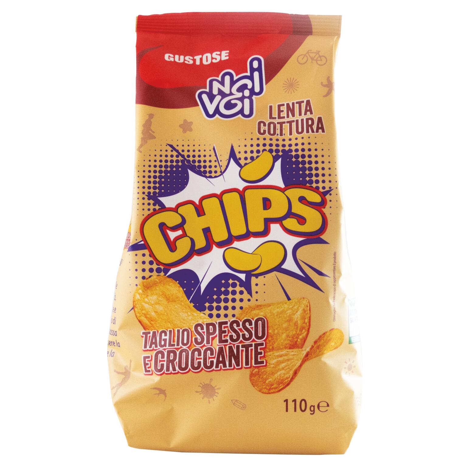Chips taglio spesso e croccante, lenta cottura, 110g Noi&Voi