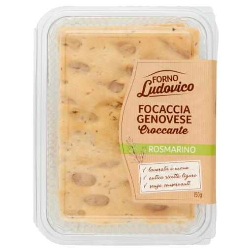 Focaccia genovese con rosmarino in vaschetta 150g La pizza+1