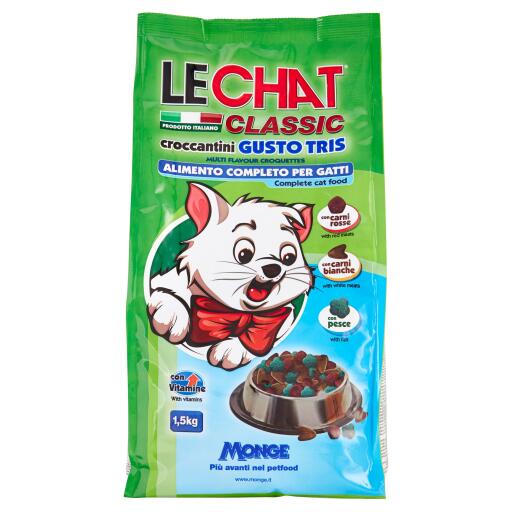 Croccantini per gatto gusto tris Lechat 1,5Kg Monge