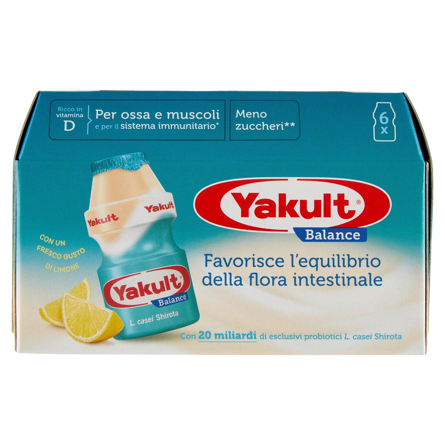 Yakult light con vitamine d,e 6x65ml