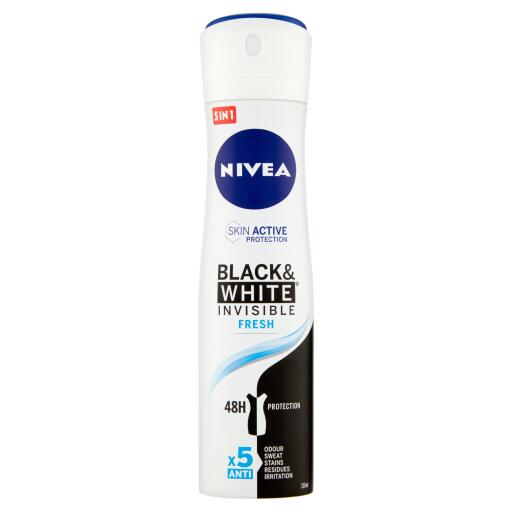 Deodorante spray invisibile for black e white fresh 48h 150ml Nivea