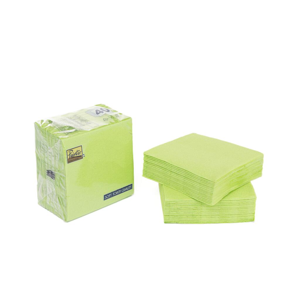 40 Tovaglioli 25x25cm Verde Anis 2veli