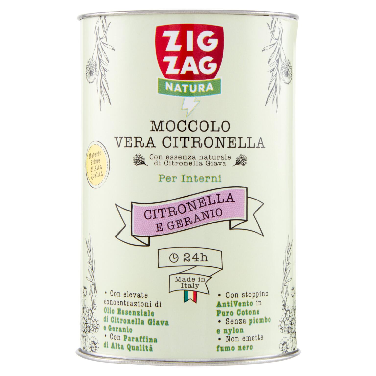 Candela antizanzare citronella e geranio 24h Zig Zag