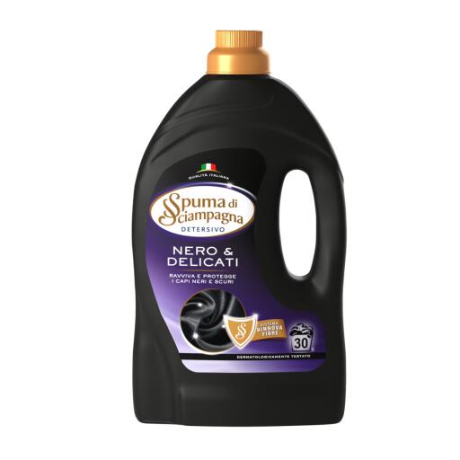 Detersivo liquido lavatrice  Nero&Delicati 30 lavaggi 1,350ml Spuma di Sciampagna