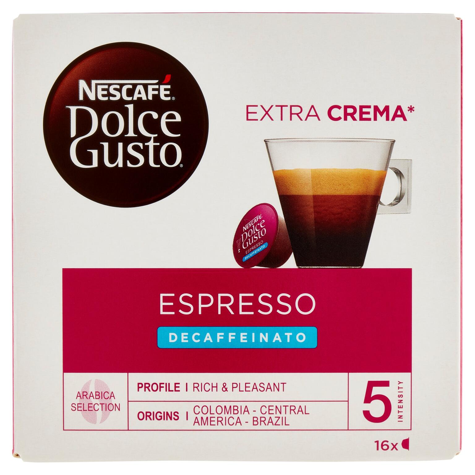 Nescafè 16 capsule dolce gusto espresso decaffeinato