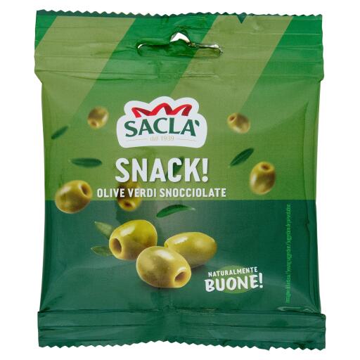 Olive Verdi snack snocciolate 30g F.lli Saclà