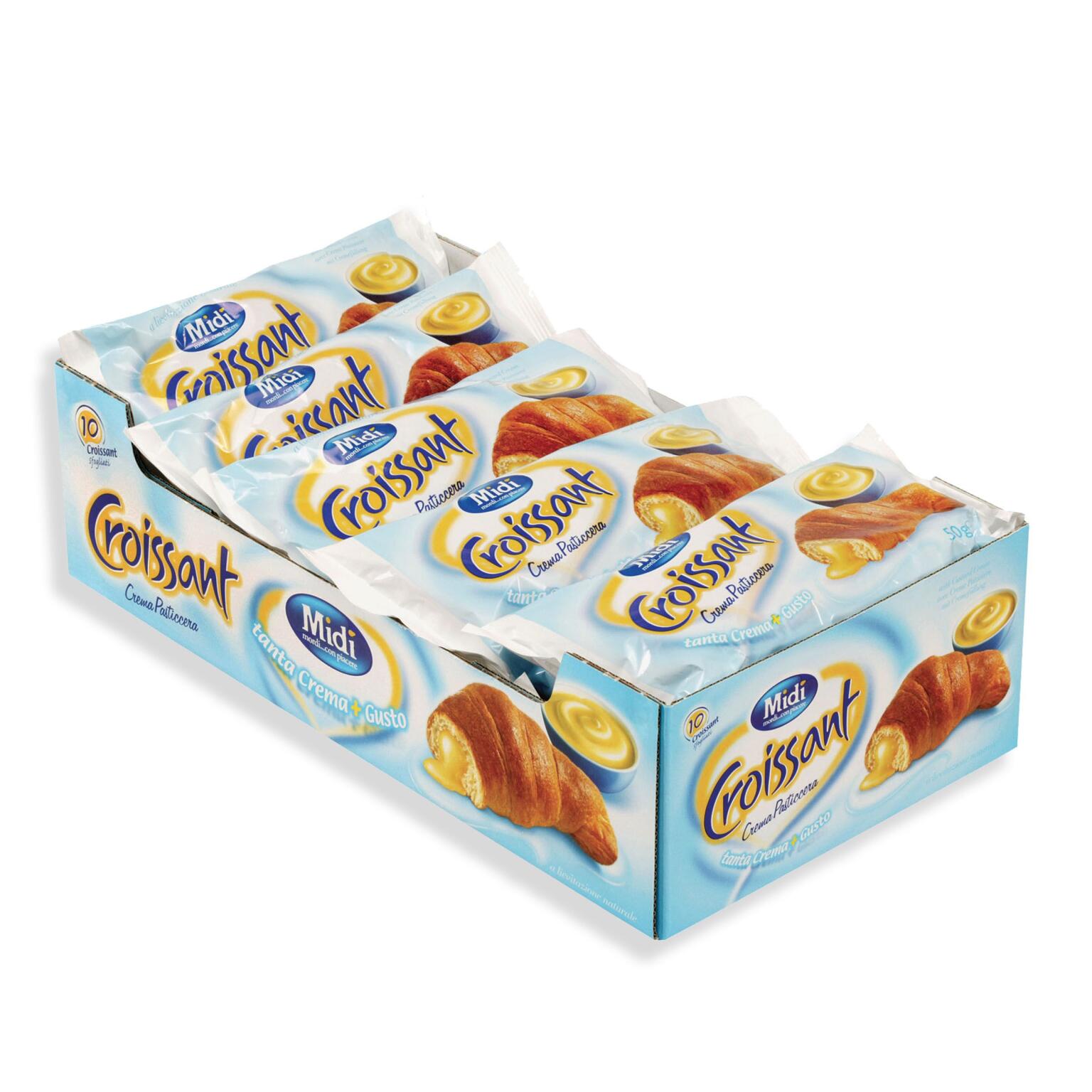 Croissant Crema Pasticcera 500g confezione da 10pz Midi