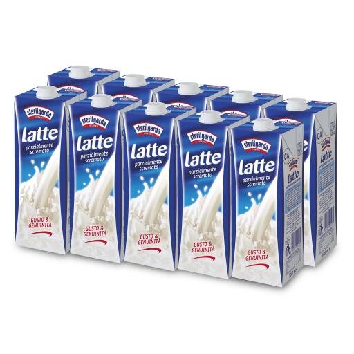 Latte uht parzialmente scremato da 1,5Lx8 Sterilgarda