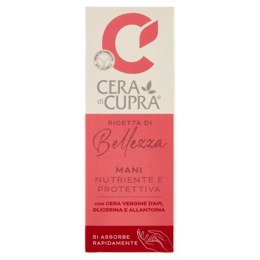 Crema mani nutriente e protettiva con cera vergine di api tubo 75ml Cera Di Cupra