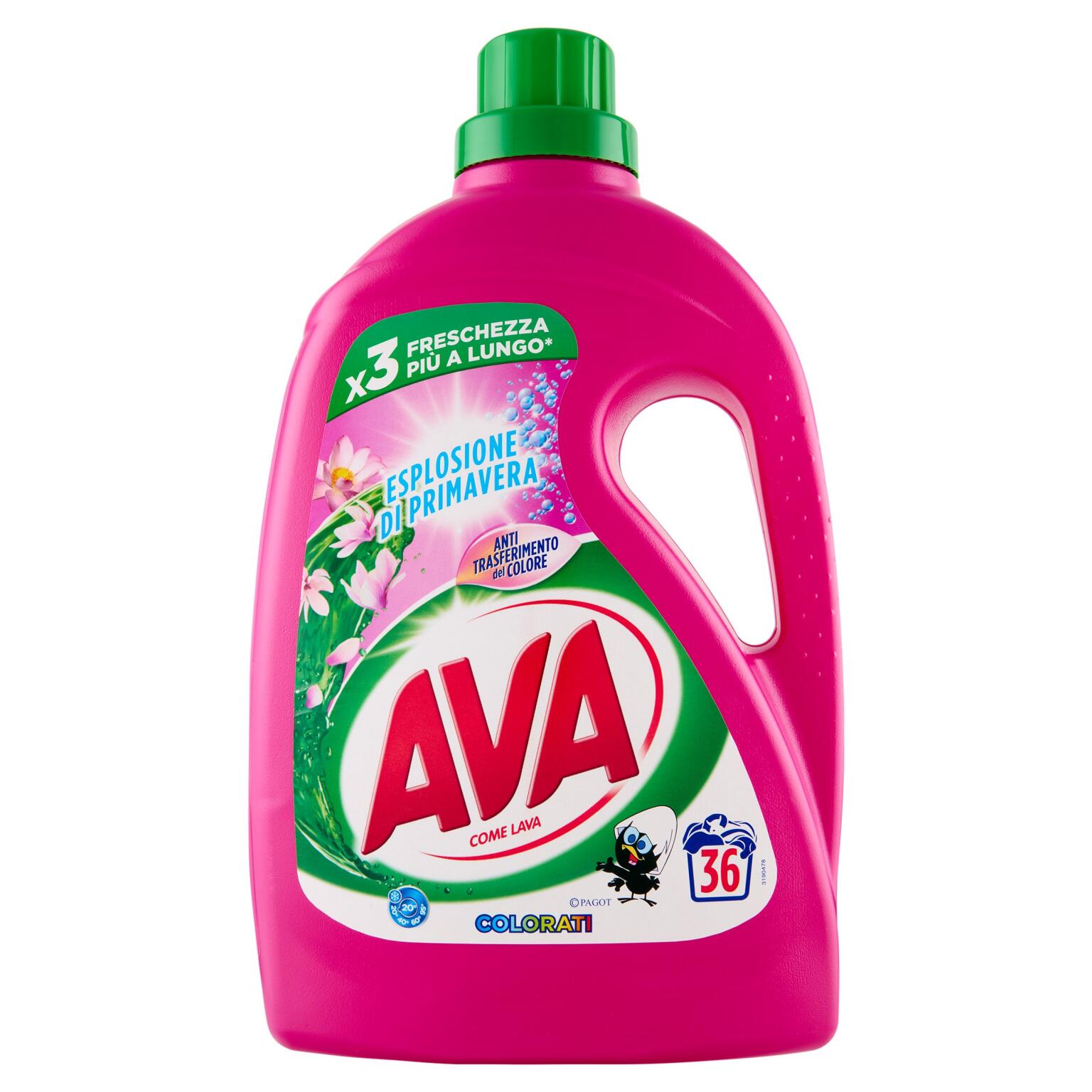 Liquido lavatrice esplosione primavera 36 lavaggi Ava