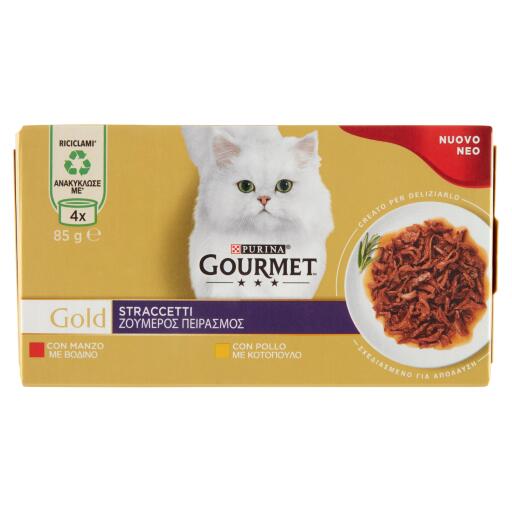 Straccetti di Manzo e Pollo 4x85g Gourmet Gold