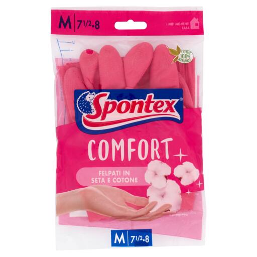 Guanti Comfort felpati taglia M Spontex