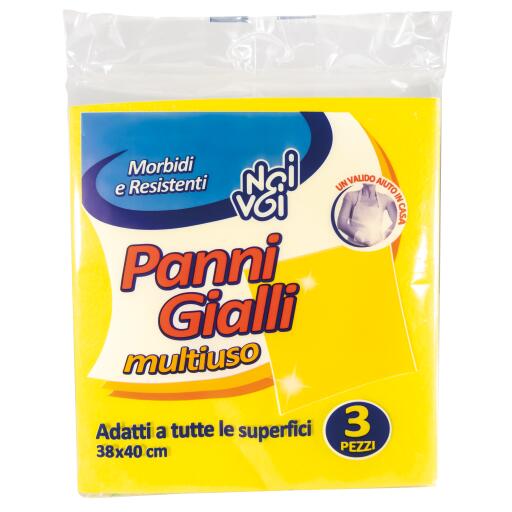 Panni gialli multiuso 3 pezzi Noi&Voi