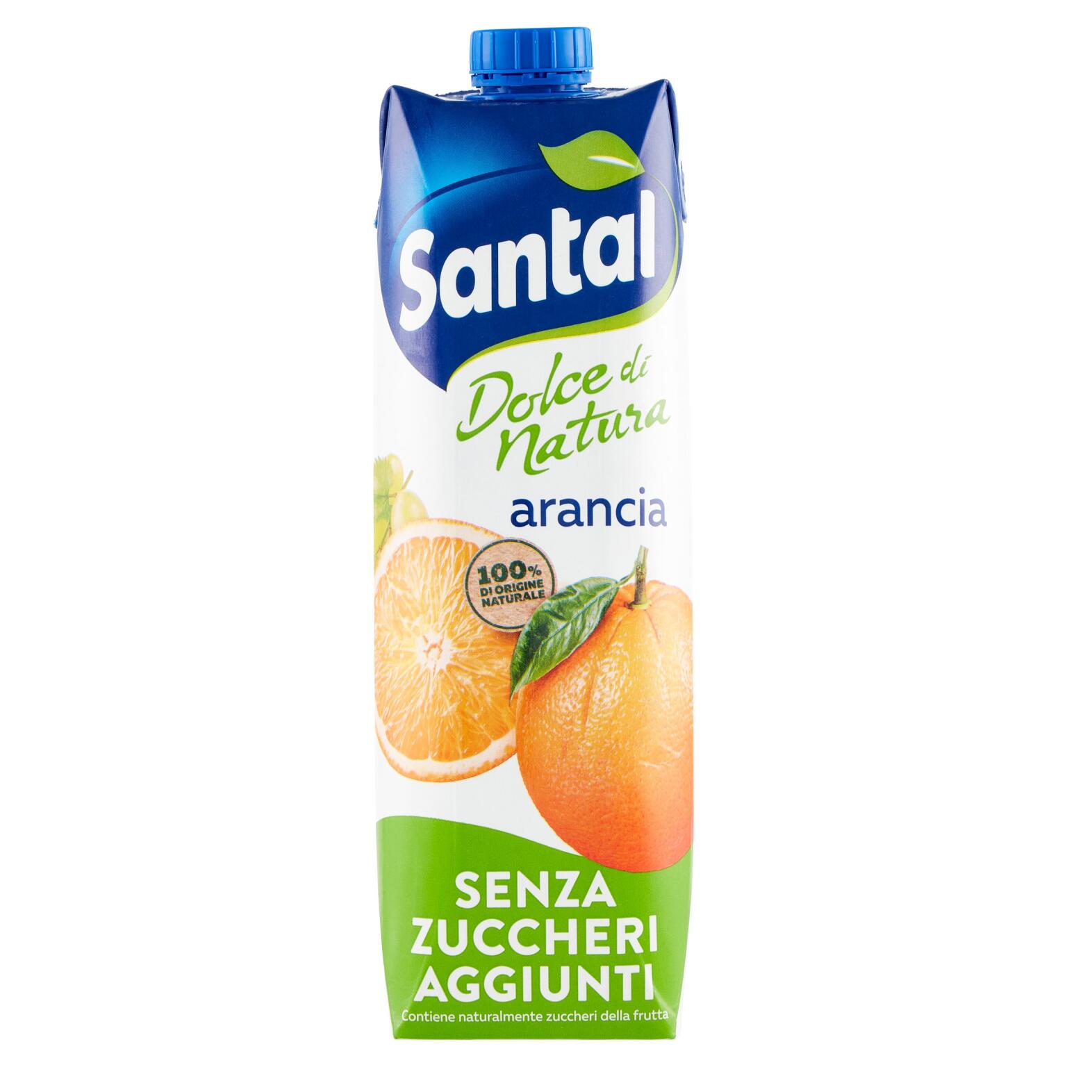 Succo arancia senza zucchero 1l Santal
