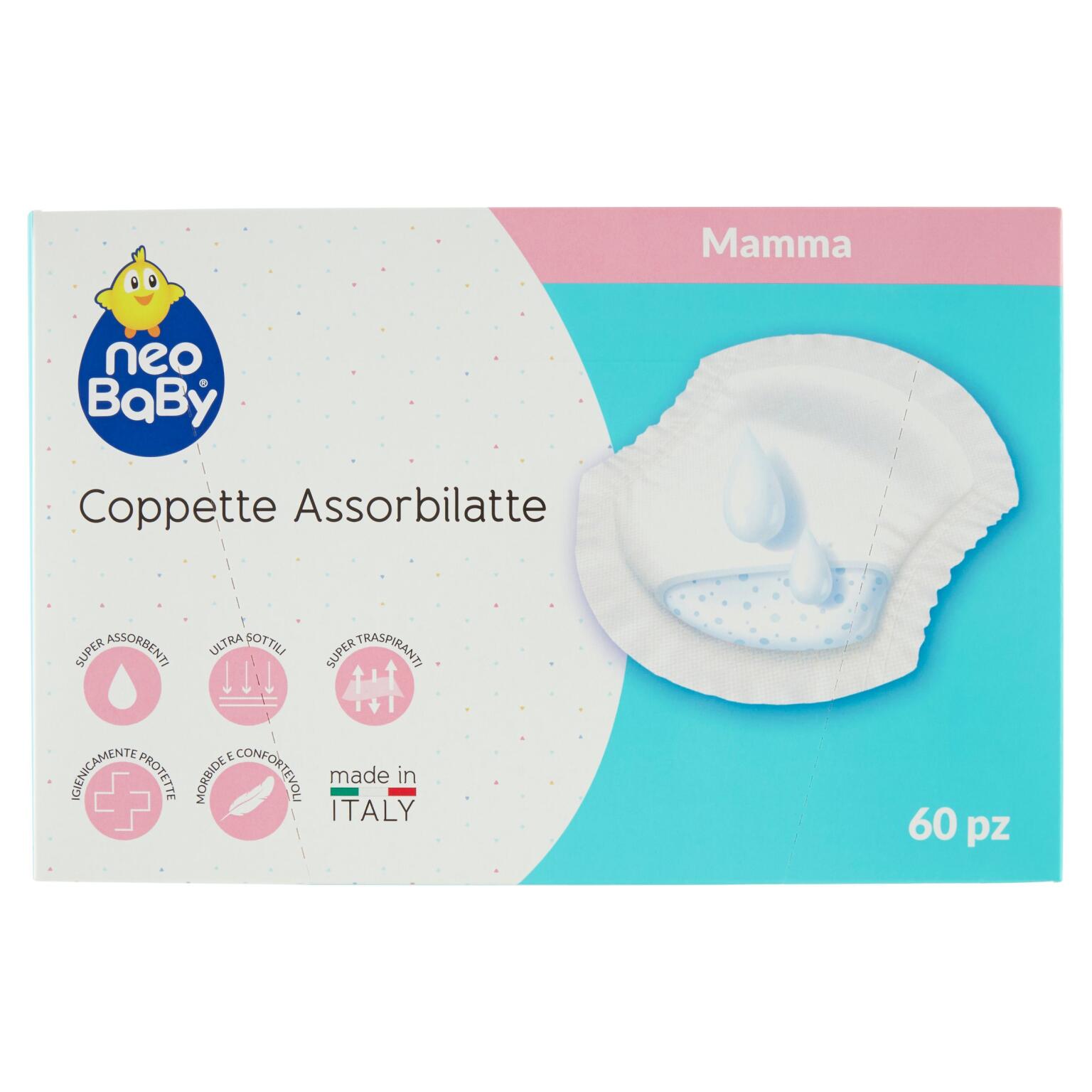 Coppette assorbilatte 60 pezzi Neo Baby Artsana