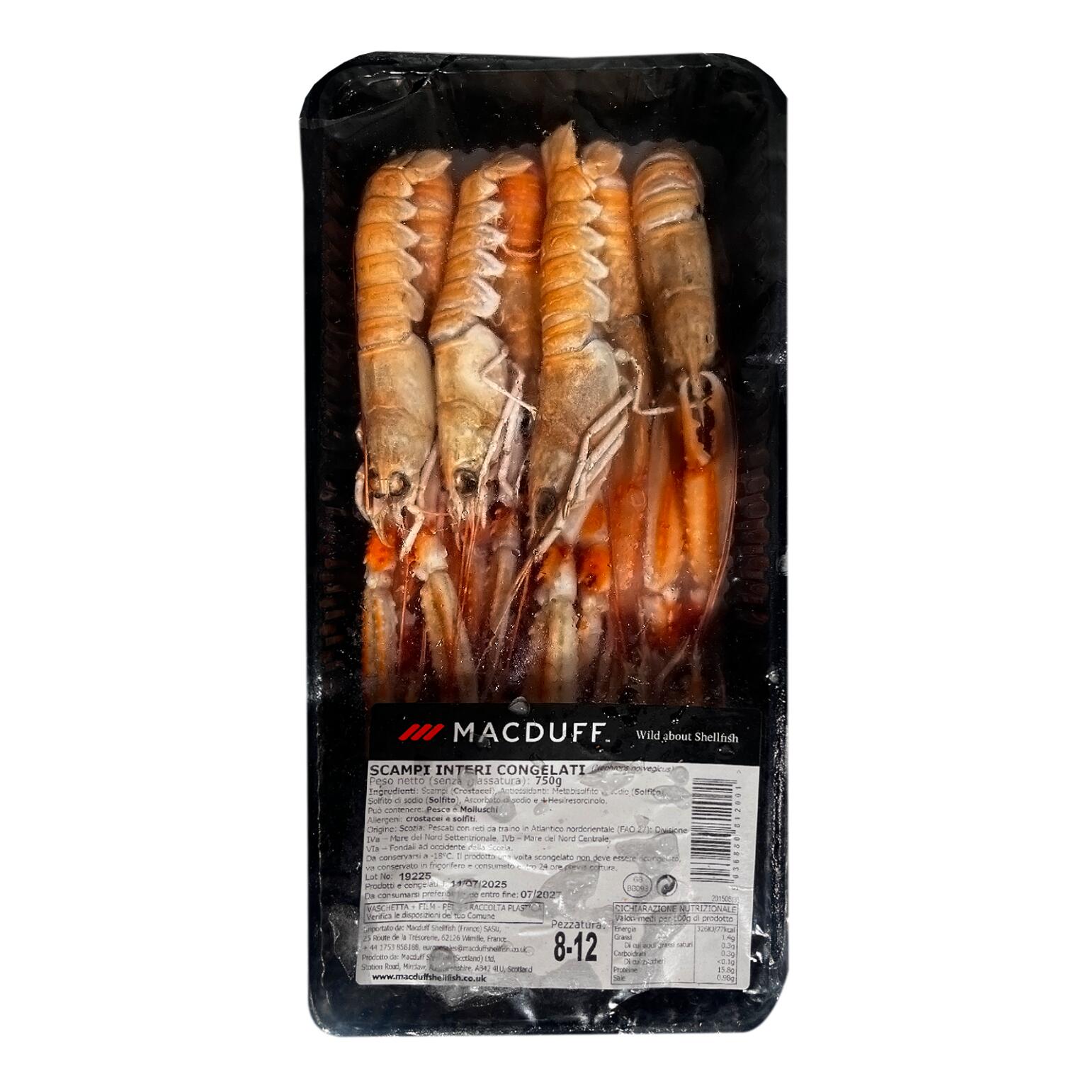 Scampi Scozia 8/12 vaschetta 750g MacDuff