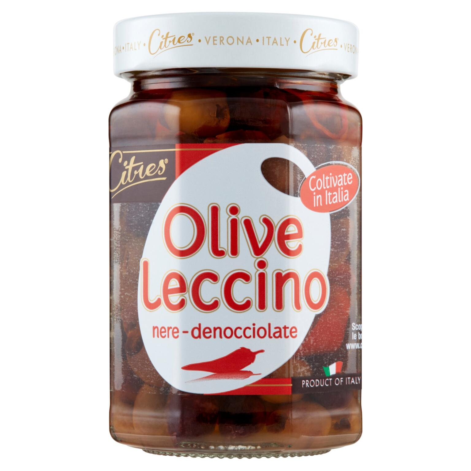 Olive nere Leccino denocciolate in olio di semi di girasole 285g Citres