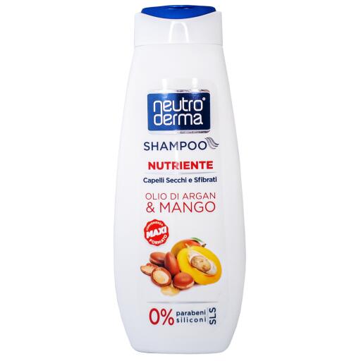 Shampoo nutriente olio di argan e mango 500ml Neutroderma