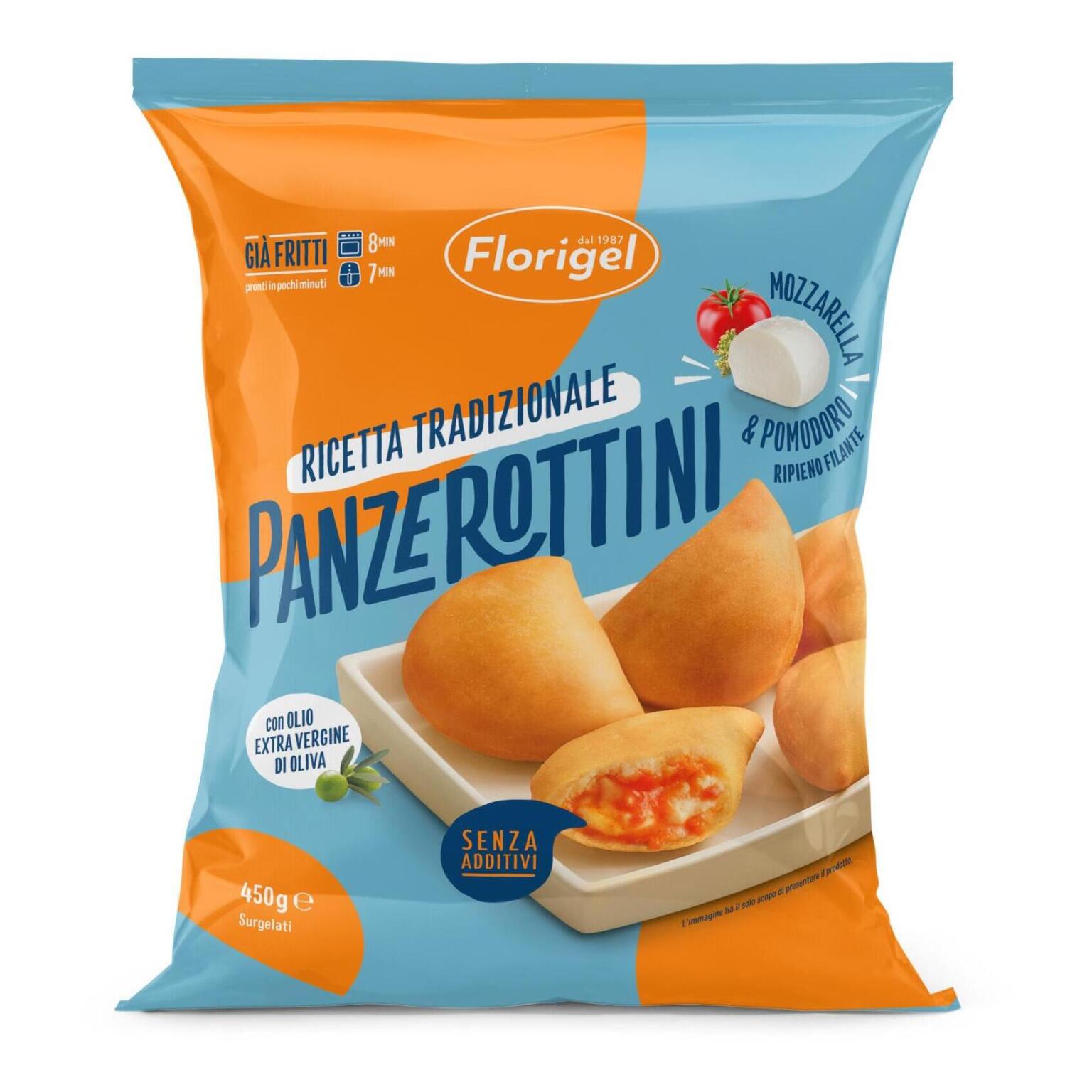Panzerottini mozzarella e pomodoro 450g Florigel