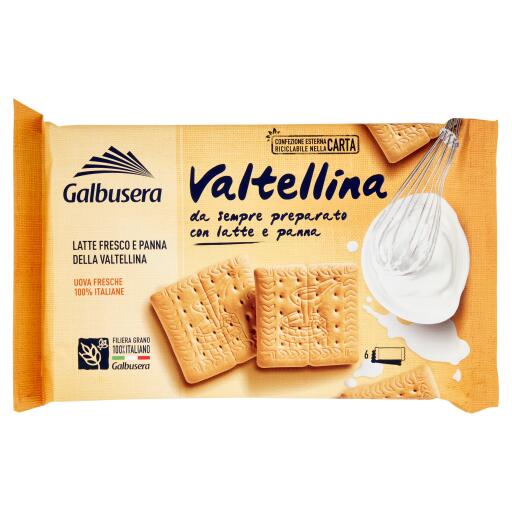 Biscotti Valtellina con latte fresco e panna 6 porzioni 500g Galbusera