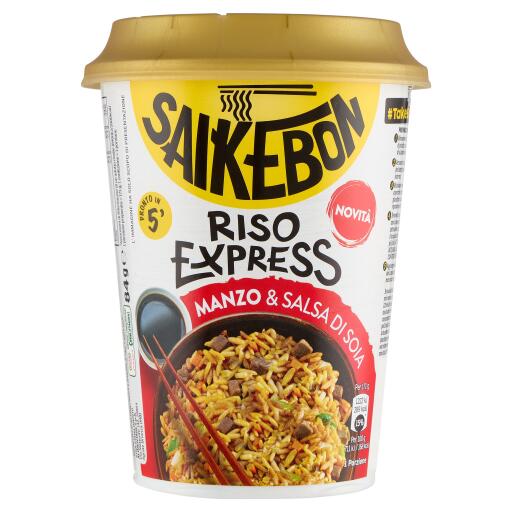 Saikebon Riso Express Manzo & Salsa di soia 84g