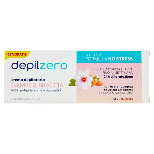 Crema depilatoria gambe e braccia 150ml Depilzero