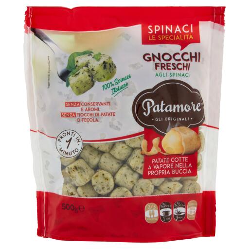 Gnocchi freschi di spinaci 500g Patamore
