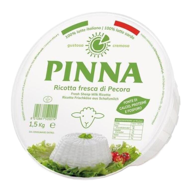 Ricotta fresca di pecora 100% latte italiano 1,5kg Pinna