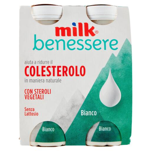 Milk Bianco confezione 4 bottigliette x100g aiuta a ridurre il colesterolo