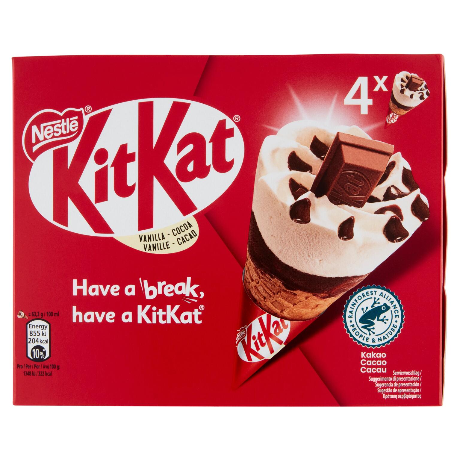 Kit Kat Cono alla Vaniglia x4 253g