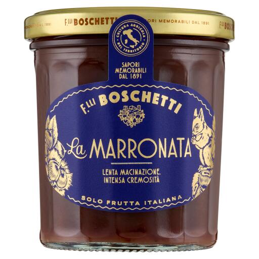 Marronata, vaso di vetro 330g, Boschetti