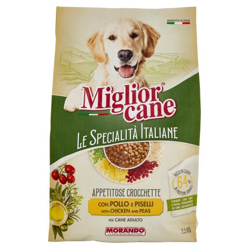 Migliorcane croccantini da 2,5kg pollo e piselli