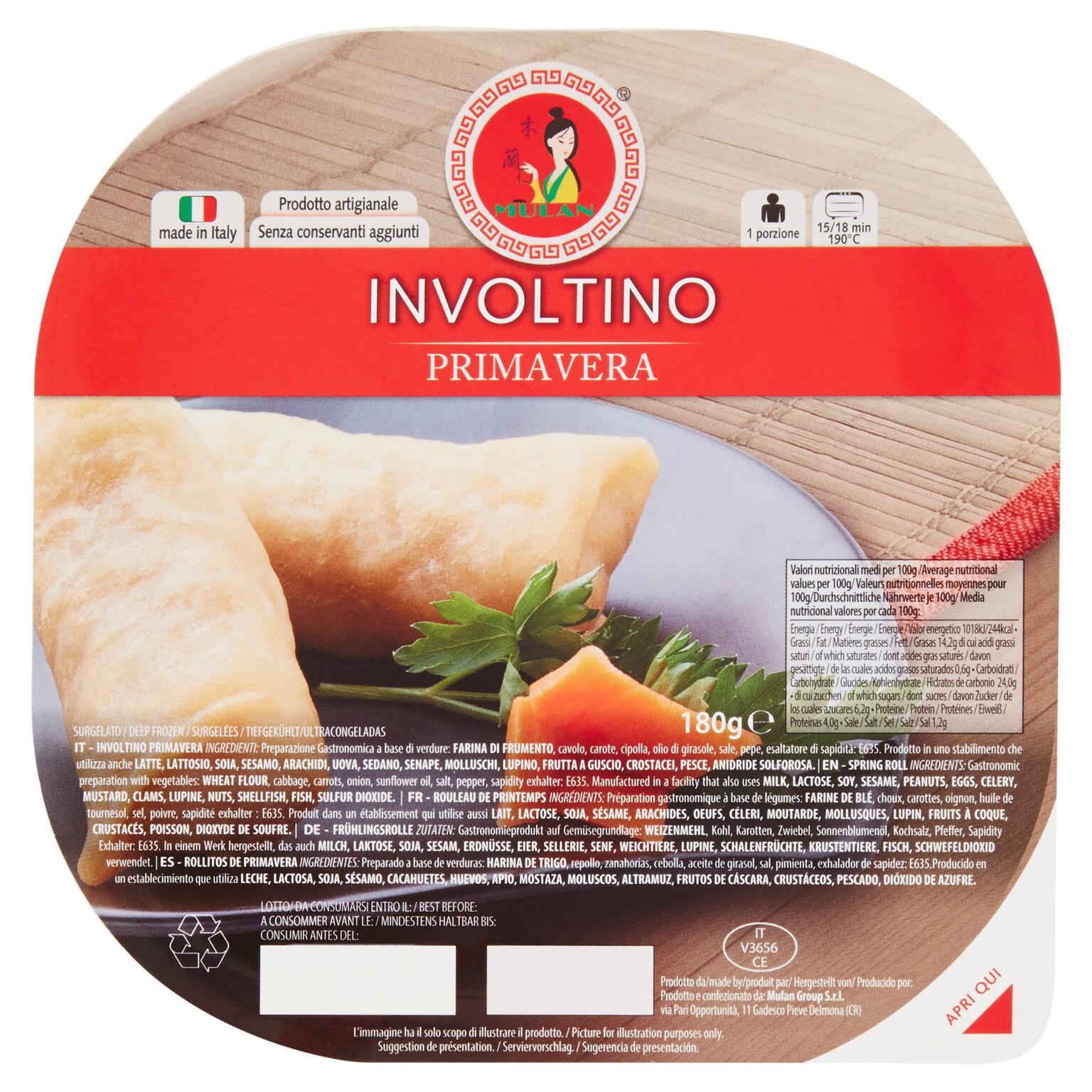 Involtino primavera 180g Mulan