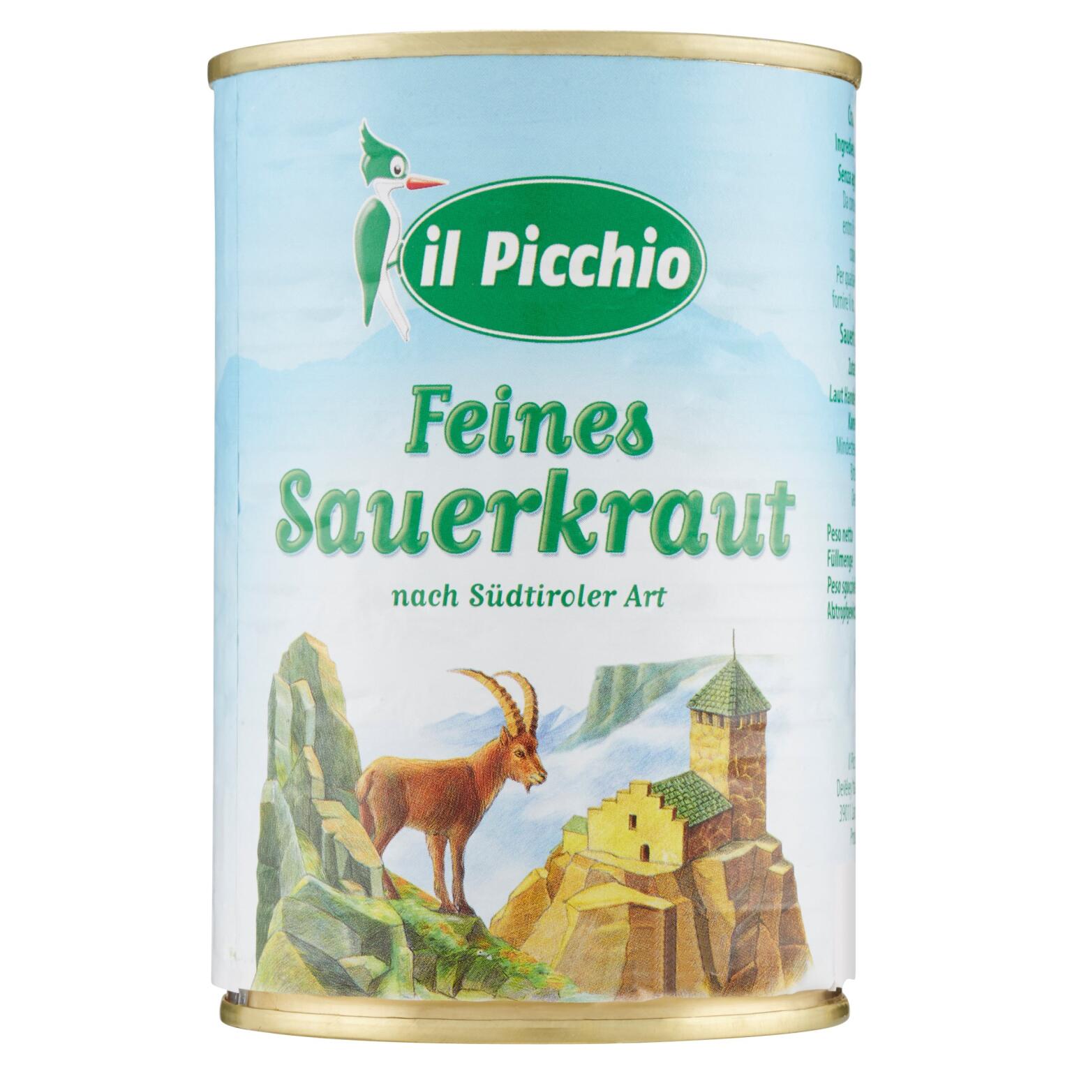 Crauti al naturale ricetta dell'Alto Adige 400g il Picchio