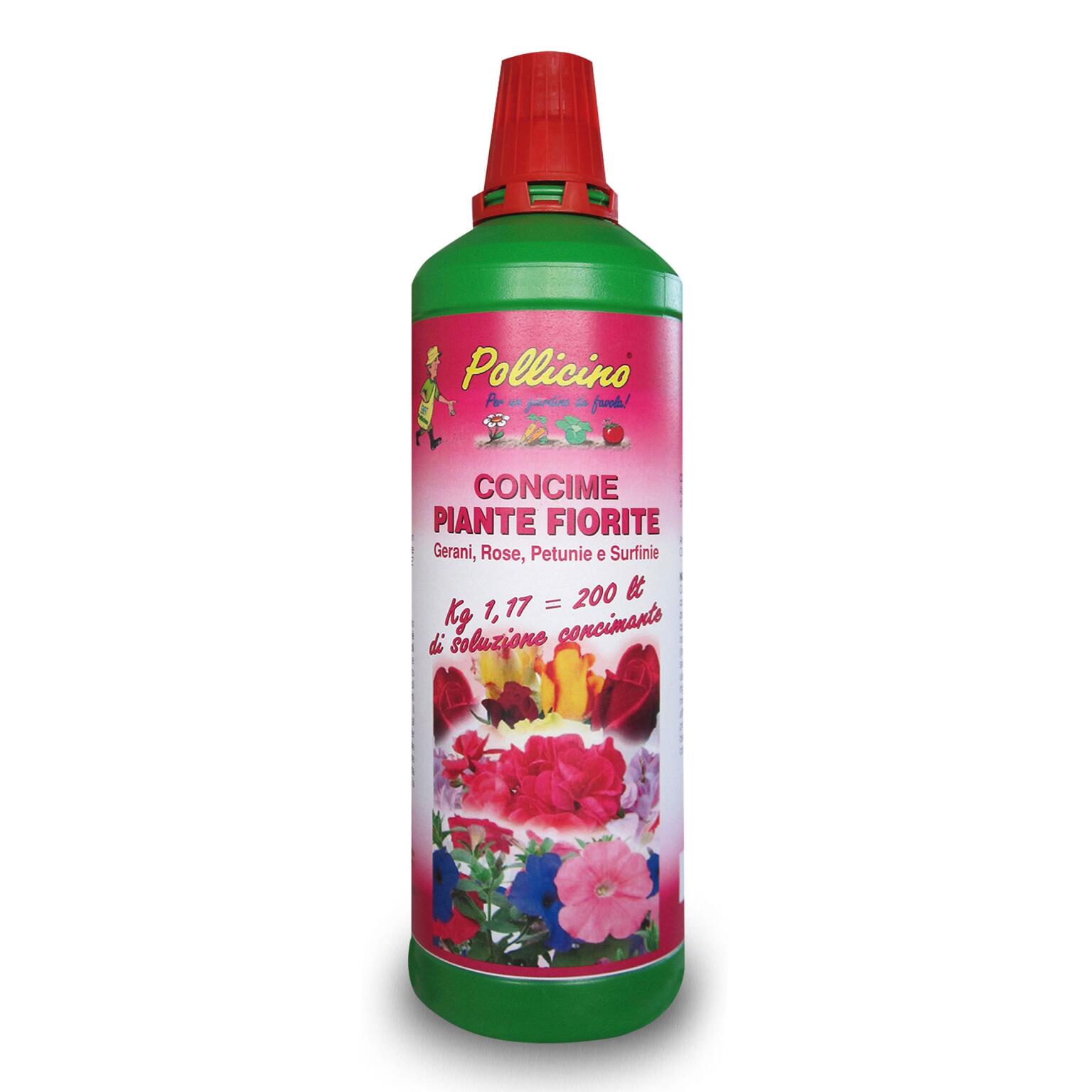 Concime liquido piante fiorite 1L Pollicino