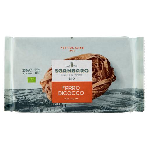 Fettuccine n°74 al farro bio 250g Sgambaro