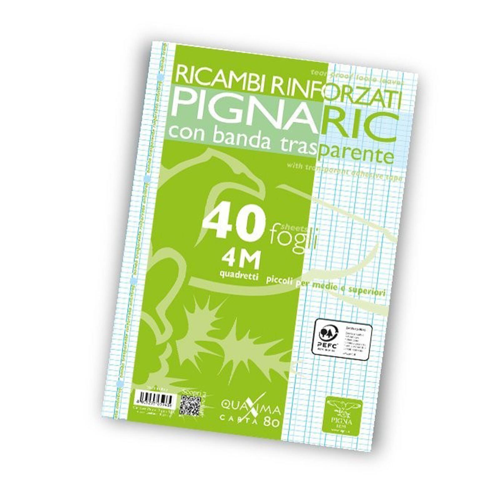Maxi ricambi A4 40 fogli 4mm antistrappo Pigna