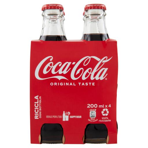 Coca cola 20cl x4 bottiglie vetro