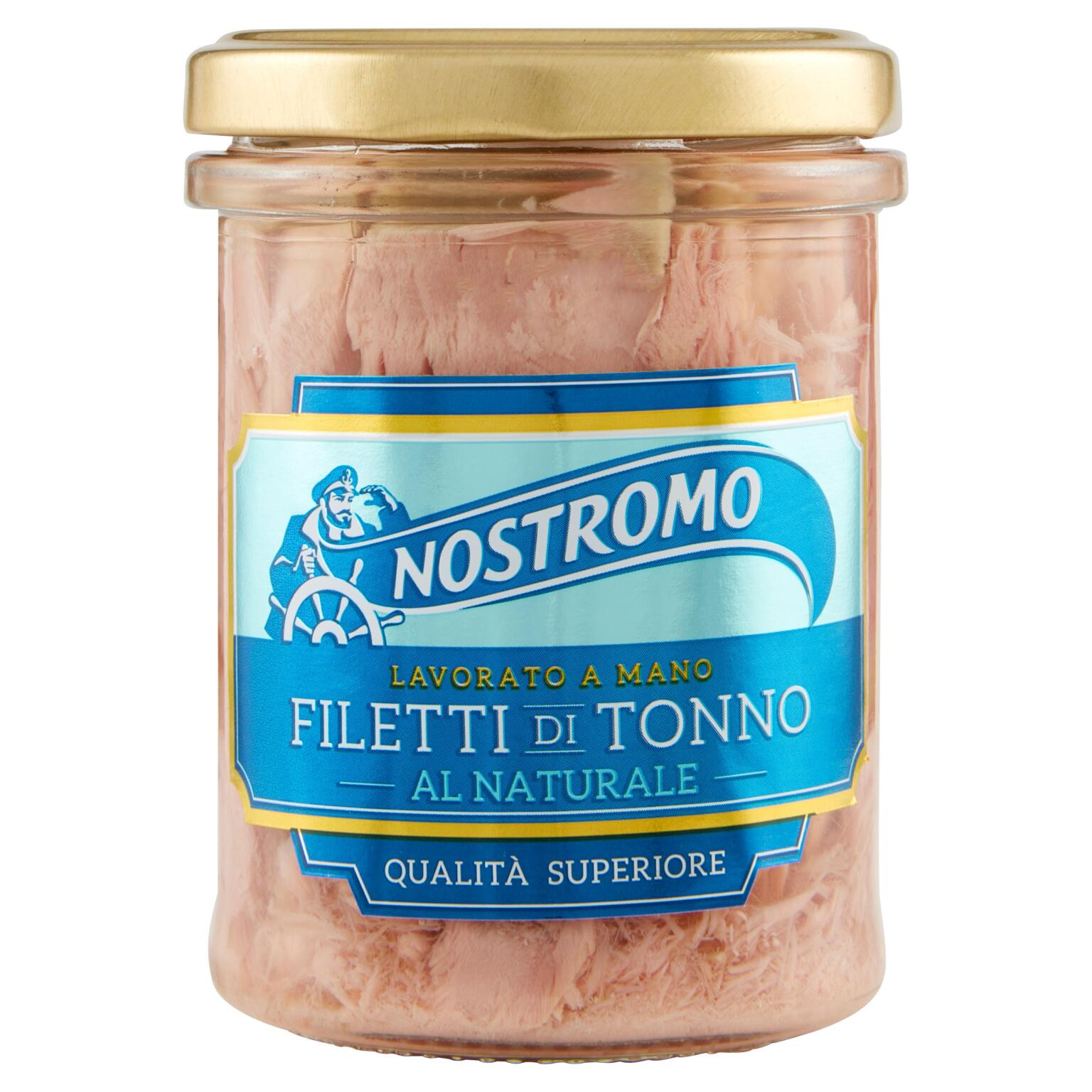 Filetti di Tonno al Naturale 180g Vetro Nostromo