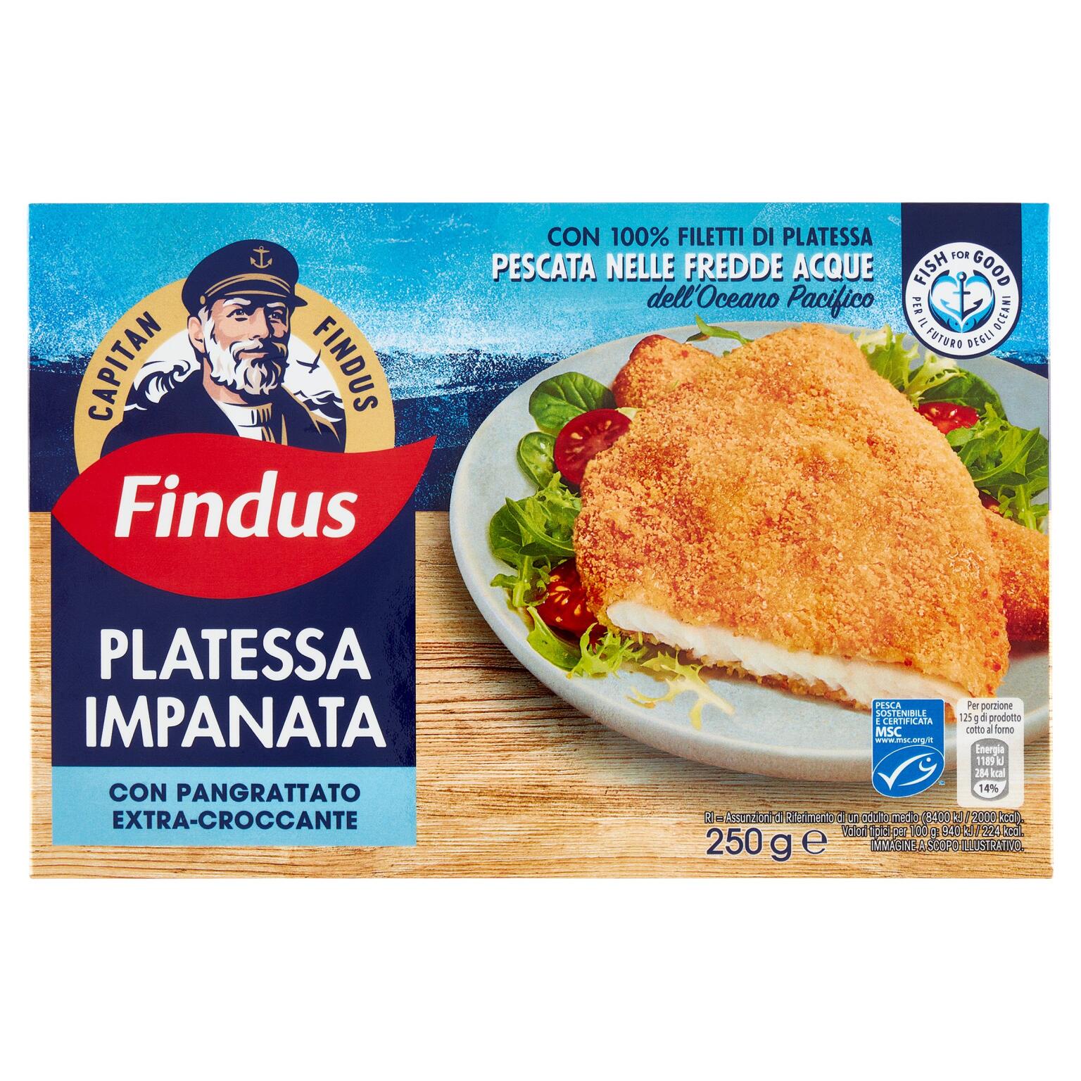 Filetti di platessa impanati 250g Findus