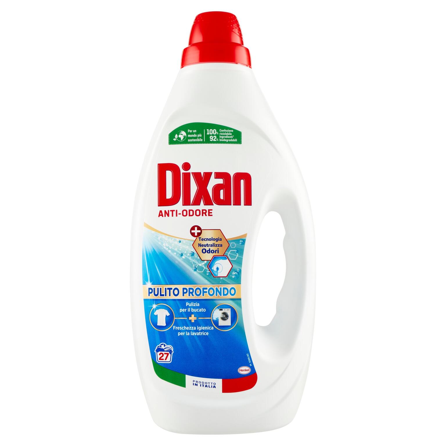 Dixan Liquido 27 lavaggi Anti Odore 1,35l