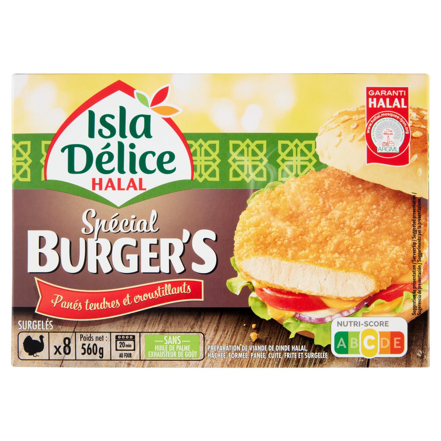 Burger di Tacchino Halal 560g Isla Deli