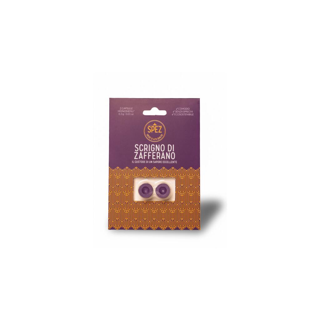 Zafferano purissimo in polvere, 2 capsule da 0,15gl'una, Spez