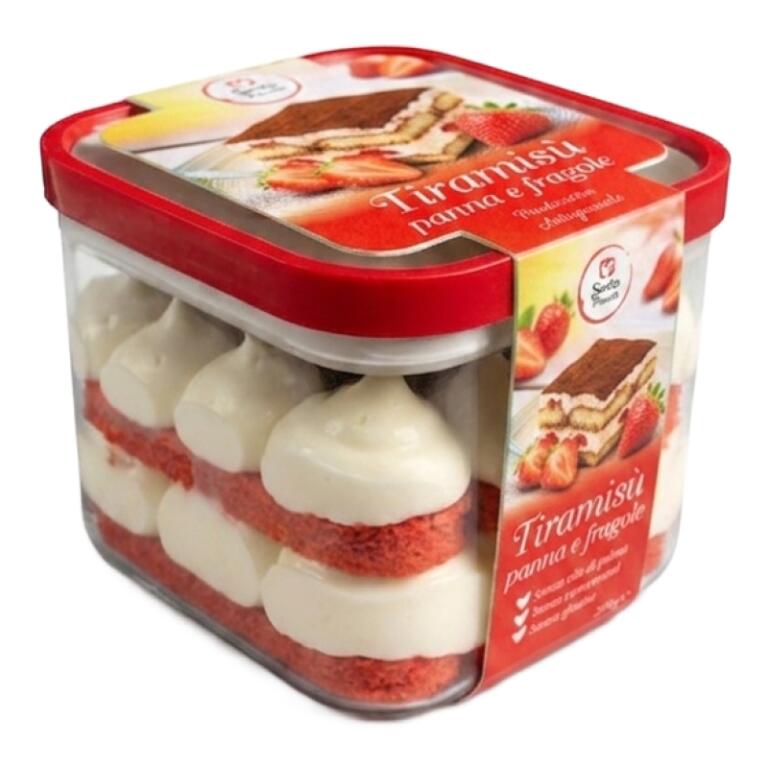 Tiramisù panna & fragole 400g senza glutine