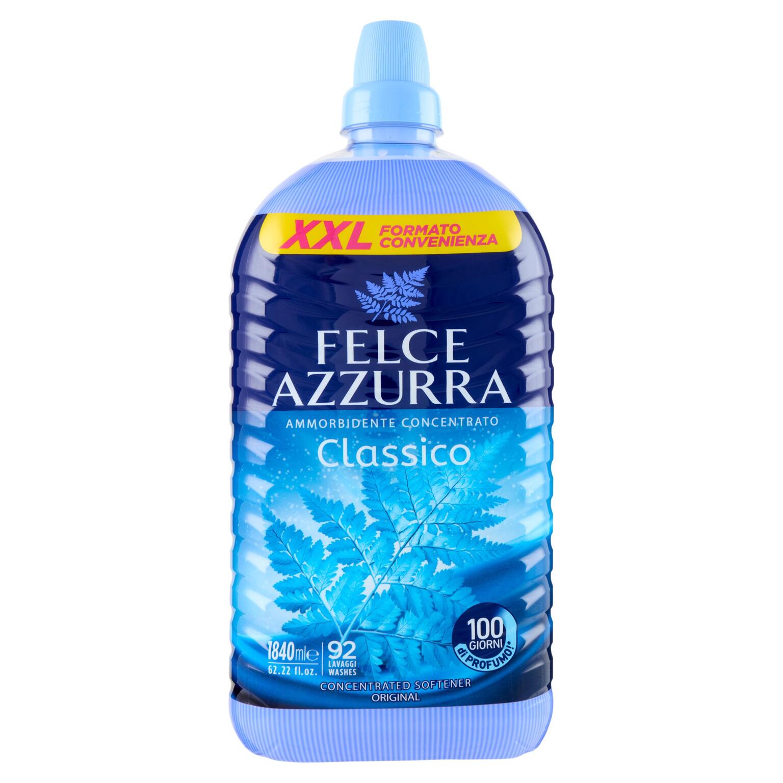 Ammorbidente concentrato XXL classico 92 lavaggi 1840ml Felce Azzurra