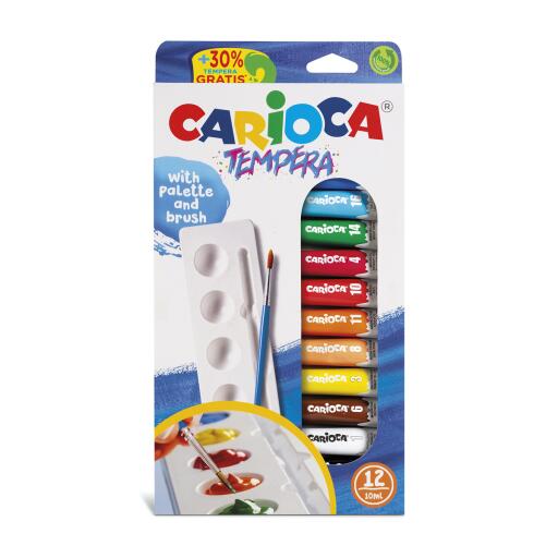 Tempera tubo 10ml x12 Carioca