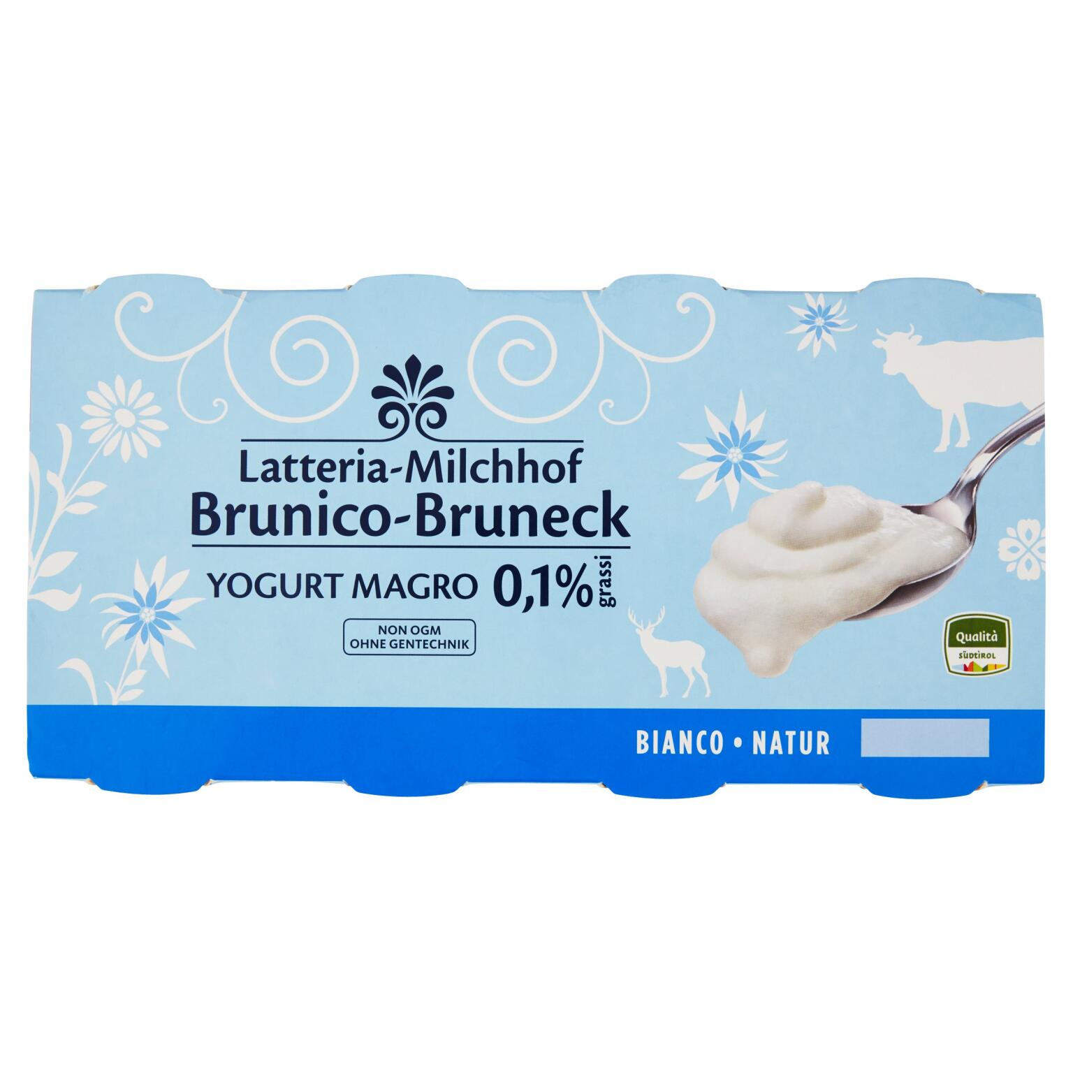 Yogurt bianco magro 8x125g Latteria Brunico