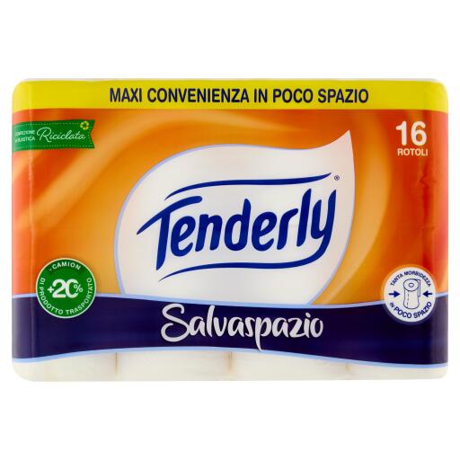 Carta igienica Salvaspazio da 16 rotoli Tenderly